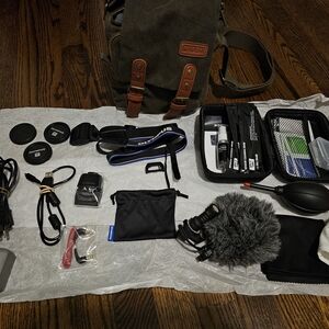 Olympus Camera Accessories and Caden Camera Bag